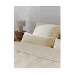Vaalean beige puuvillainen vuodevaatteet setti 2-osainen (aloidi) kokonaisena