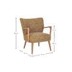 Design ruskea nojatuoli Moritz (Bizzotto)