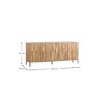 Light brown solid wood dresser avourio (wood) 200cm with blemishes