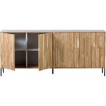 Light brown solid wood dresser avourio (wood) 200cm with blemishes