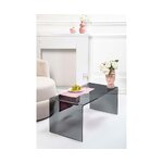 Pelēka dizaina dīvāna galds milvio (iplex) ar skaistuma trūkumu