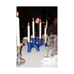 Mėlyna dizaino žvakidė luca (tekstas)