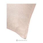 Šviesiai smėlio spalvos medvilninis pagalvės užvalkalas su paukščio motyvu (yuma) 65x65