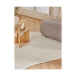 Šviesiai smėlio spalvos ovalus vilnonis kilimas (kadey) 120x180