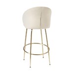 Aukso smėlio spalvos aksominė baro kėdė (luisa)