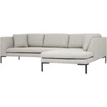 Didelė šviesiai pilka kampinė sofa (mama) su grožio defektu