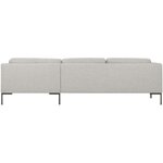 Didelė šviesiai pilka kampinė sofa (mama) su grožio defektu