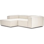 Light beige corner 2-part modular sofa (Lennon) 238cm with blemishes.