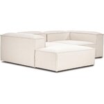 Light beige corner 2-part modular sofa (Lennon) 238cm with blemishes.