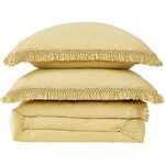 Garstyčių geltonumo medvilninis antklodės maišelis (abra) 135x200