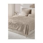 Bēšs kokvilnas gultas pārklājs (faye) 160x200