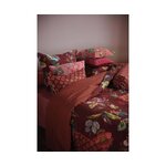 Tumši sarkana ziedu motīva kokvilnas gultas veļas komplekts 2-daļīgs magoņu dūriens (gultas mājiņa)