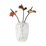 Balta gėlių vaza (dribsniai)