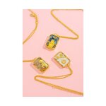 Gold-plated necklace (the sun)