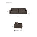 Brownish gray sofa hunter (3-seater)