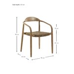 Massiivipuinen design-tuoli nenällä (la forma)