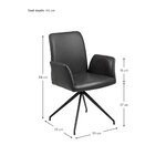 Leather swivel chair (actona)