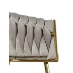 Harmaa-kulta design-nojatuoli larissa (dom art style)