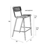 Black bar stool with jort (zuiver) beauty flaw