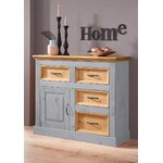 Gray solid wood chests of drawers (selma)