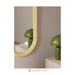 Oval wall mirror with yellow frame (mael) 50x140