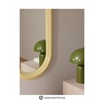 Soikea seinäpeili keltaisella kehyksellä (Mael) 50x140