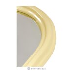 Oval wall mirror with yellow frame (mael) 50x140