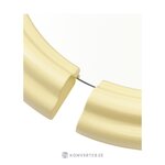 Oval wall mirror with yellow frame (mael) 50x140