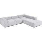 Light gray large modular sofa with ottoman (Lennon) intact