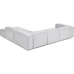 Light gray large modular sofa with ottoman (Lennon) intact