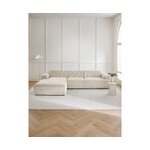 Beige velvet corner sofa (melva)