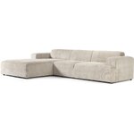 Beige velvet corner sofa (melva)