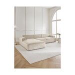 Beige velvet corner sofa (melva)