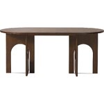 Tamsiai rudo dizaino pietų stalas (apollo), nepažeistas