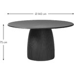 Juodo dizaino apvalus valgomojo stalas (nelly) nepažeistas