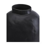 Melnas keramikas dizaina ziedu vāze (cilne) ar skaistuma trūkumiem