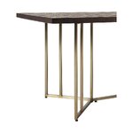 Обеденный стол из дерева манго с золотистыми металлическими ножками 180см (luca) с изъяном красоты