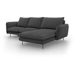 Dark gray corner sofa vienna (besolux) intact