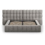 Кровать дизайнерская бархатная серая Bali (besolux) 230x300 цельная