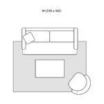 Mustriga Puuvillane Vaip (Luna)160x230