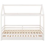 Balta masīvkoka gultiņa ar atvilktni (90x200) (alpu)