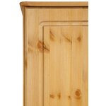 Светло-коричневый большой шкаф из массива дерева с зеркалом (emden)