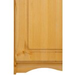 Светло-коричневый большой шкаф из массива дерева с зеркалом (emden)