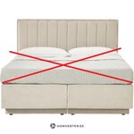 Light Beige Continental Bed with Storage Box (Livia) 180x200