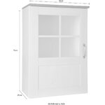 Brown and white solid wood wall cabinet (alby)