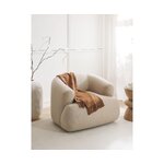 Smėlio spalvos fotelis (sofa) su kosmetiniu defektu