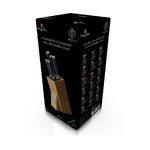 Puukkosetti 6-osainen bambu (berlingerhaus), jossa kosmeettisia puutteita.