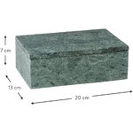 Zaļa marmora dārglietu kastīte (venēcija) ar skaistuma trūkumu