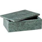 Zaļa marmora dārglietu kastīte (venēcija) ar skaistuma trūkumu
