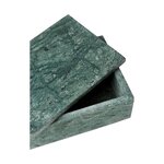 Zaļa marmora dārglietu kastīte (venēcija) ar skaistuma trūkumu